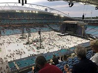 A out of season U2 Concert set up in Sydney with protective flooring..